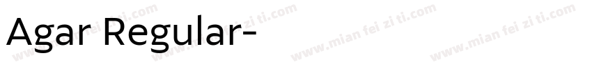 Agar Regular字体转换